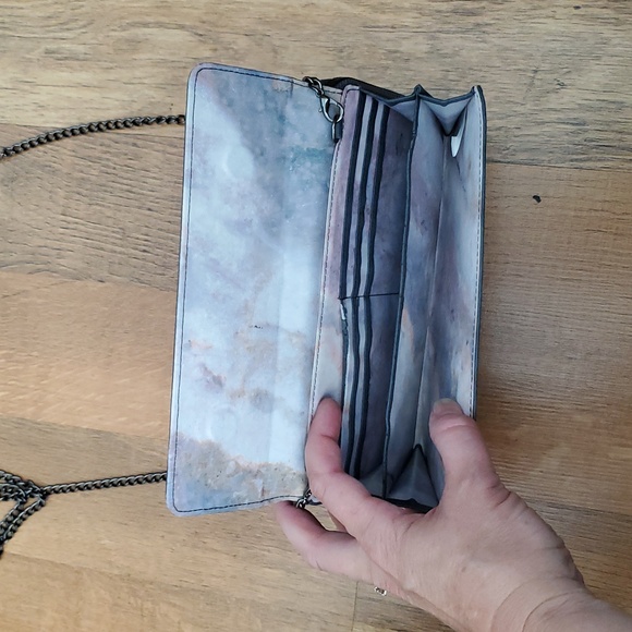 Seint Beauty Travel Crossbody Purse and Makeup Bag Clutch In Grey - Picture 6 of 10